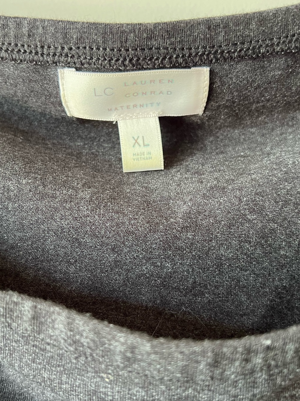 LC Lauren Conrad Maternity Dress Off the Shoulder Gray Q - Picture 6 of 7